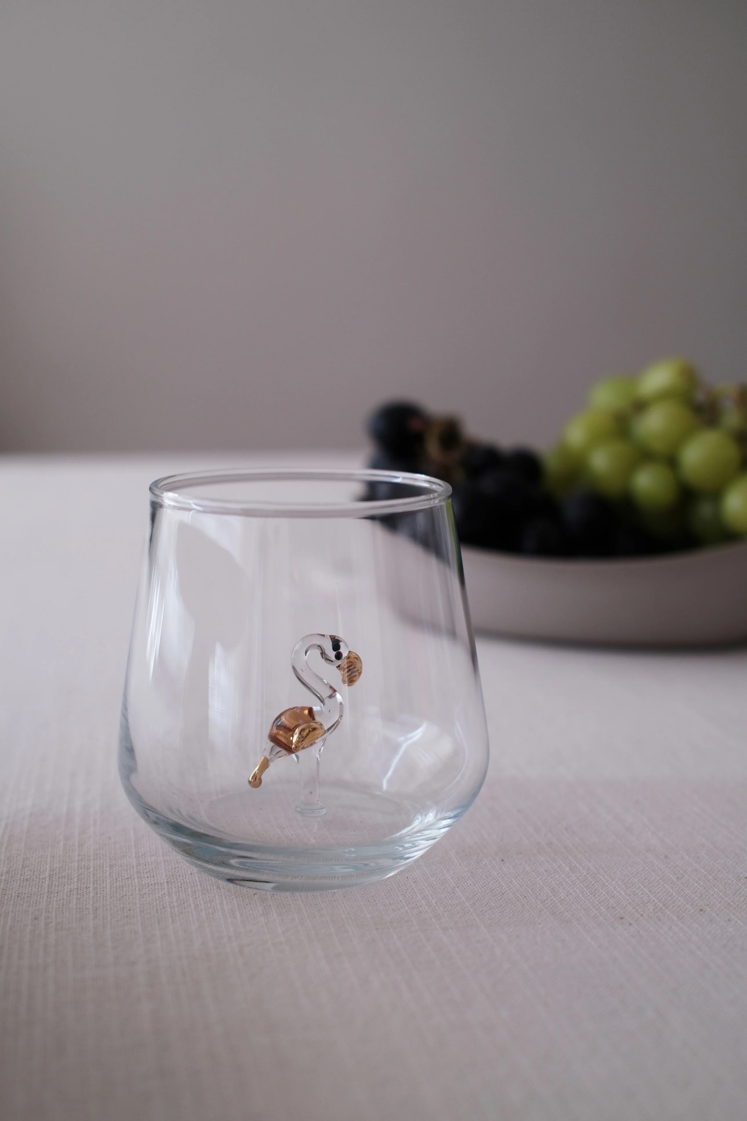 Gold Flamingo Glass