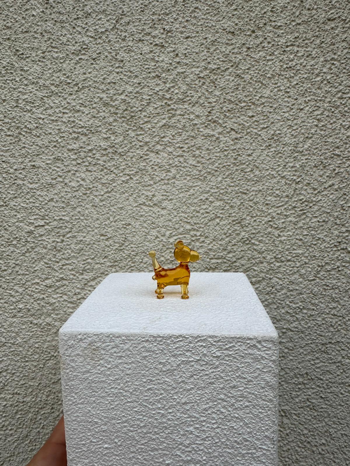 Yellow Baloon Dog Glass Figurines - Image 2