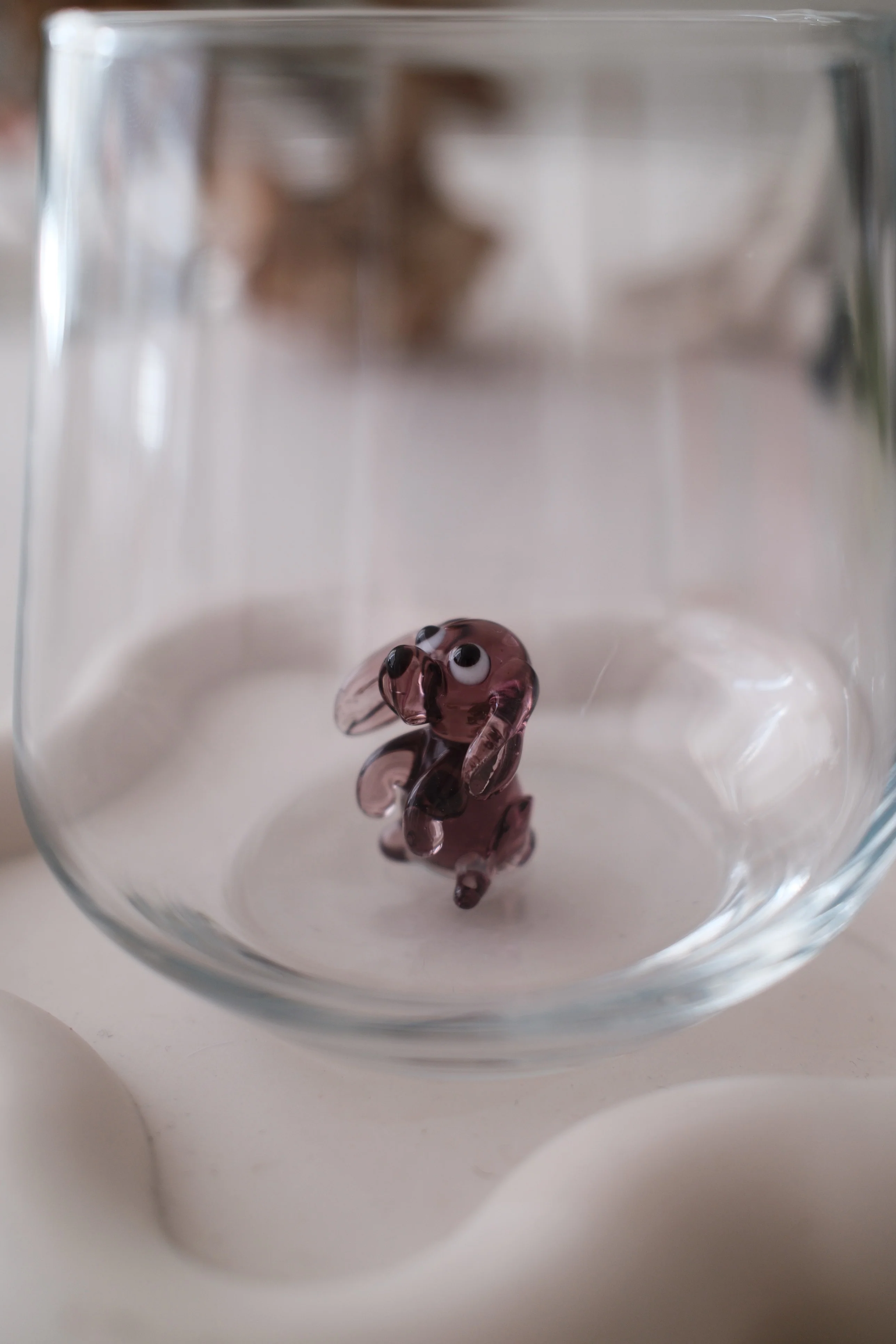 Dog Glass Purple