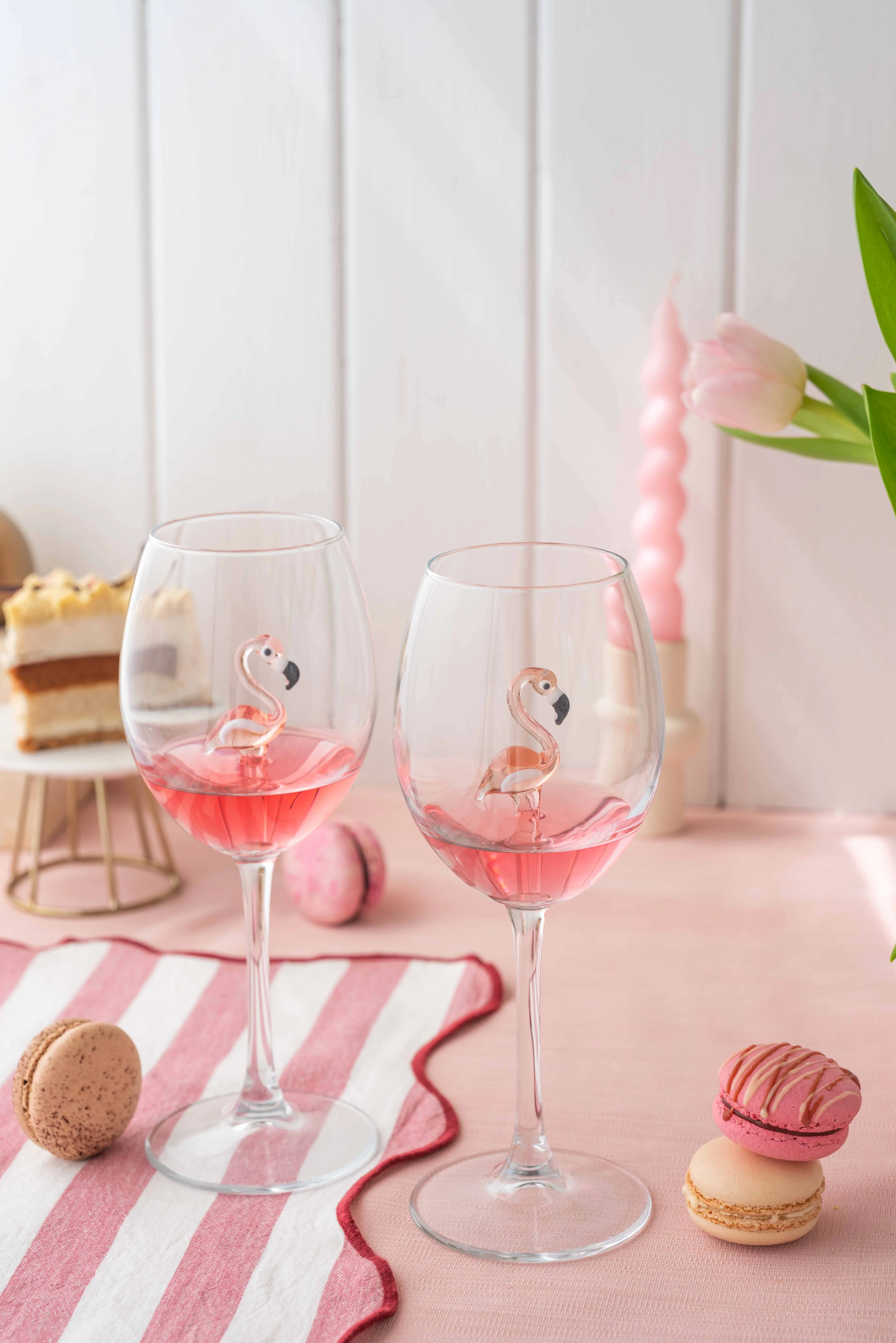 Wine Glasses Flamingo - Image 3